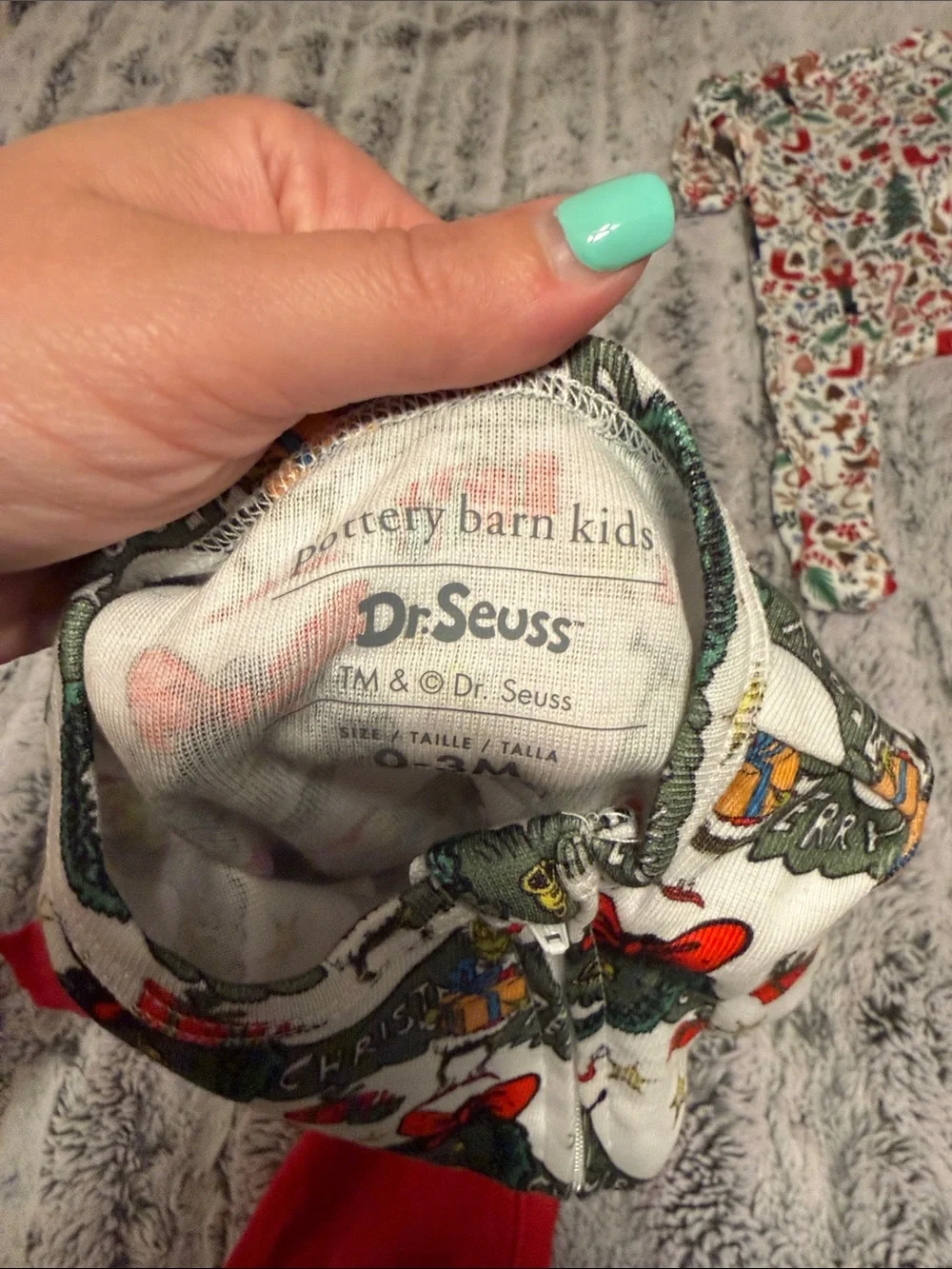 Pottery Barn Kids Christmas Zip Sleepers Bundle Set of 4 0-3M - Grinch!